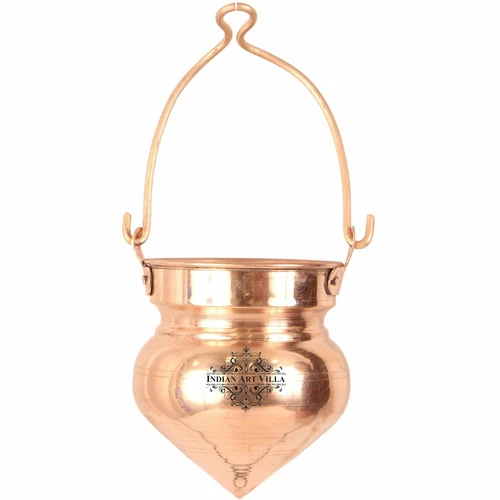 Copper Shiv Jal Dhara Container Pot 1000 ML Temple Home Spiritual Item