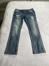 Rock Revival Adaliz Easy Straight Women's Size 28 Distressed Jeans