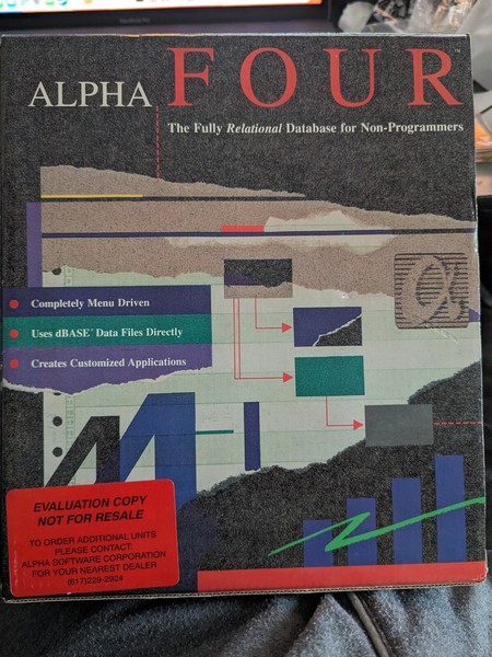 Base de datos relacional Alpha Four para no programadores conjunto evaluación copia código postal