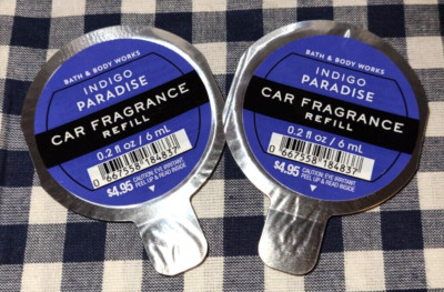 ALL NEW 2-Pack Indigo Paradise Scentportable CAR Refill Bath & Body Works