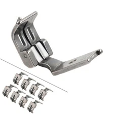 Double Needle Center Edge WITH SPRING GUIDE Foot For SINGER 112W JUKI LH-515+