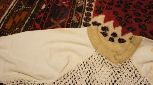 Top a rete vintage unisex Play Skins bianco medio anni 70. - Foto 4 di 7