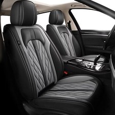 Car 2-seat Covers For Nissan Versa 2009-2024 Front Row Faux Leather Cushion Pad