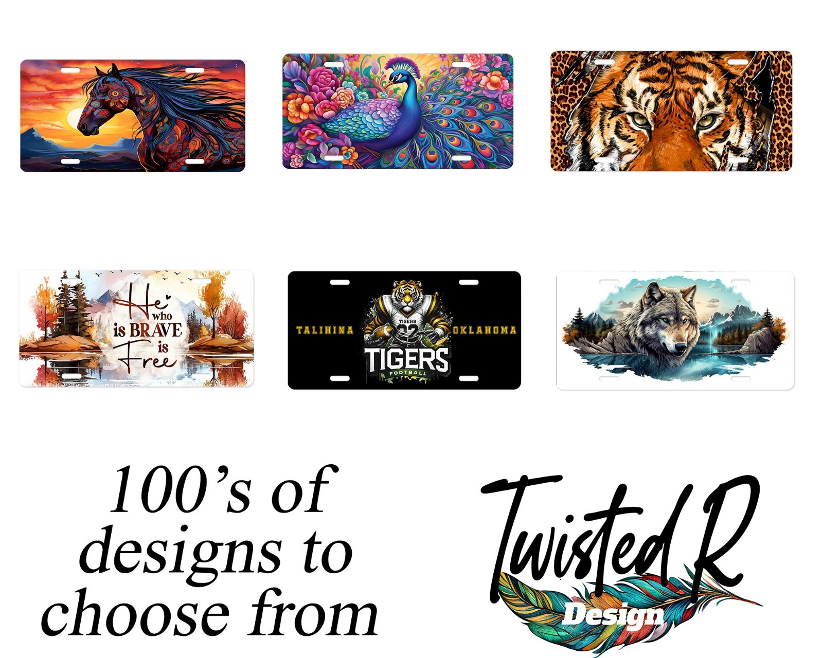 Sasquatch Crossing Aluminum Front License Plate Car Accessory Vanity Plate