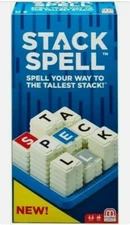 Mattel Games - Stack Spell, Board Game Table Top Game, Toy - Brand New