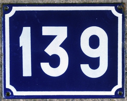 Großes altes blaues französisches Hausnummer 1 bis 250 Tür Wandschild Plakette Emailschild NOS - Bild 97 von 155