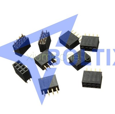 20PCS 2x4 Pin 8P 2.54mm Double Row Female Straight Header Pitch Socket Pin Strip