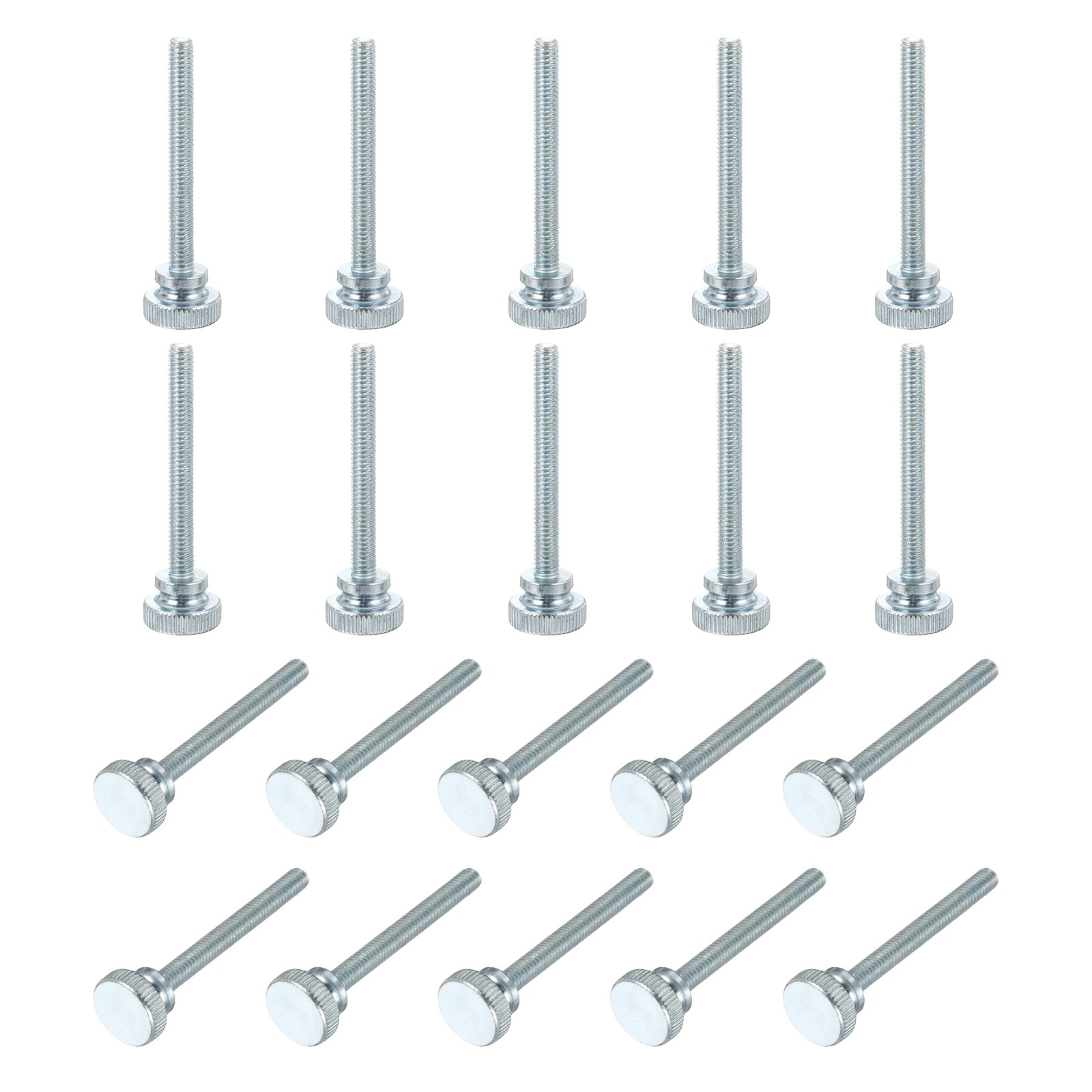 M4 x 35mm 20Pcs Knurled Thumb Screws with Shoulder Grip Knobs for TV Monitor