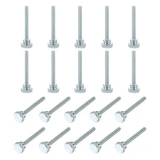 M4 x 35mm 20Pcs Knurled Thumb Screws with Shoulder Grip Knobs for TV Monitor