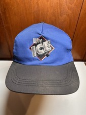 Vintage Mr Ice Snapback Hat Blue Black K-Products USA Made Cap