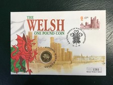 GB - 1995 THE WELSH POUND COIN £1 COIN COVER - BY MERCURY