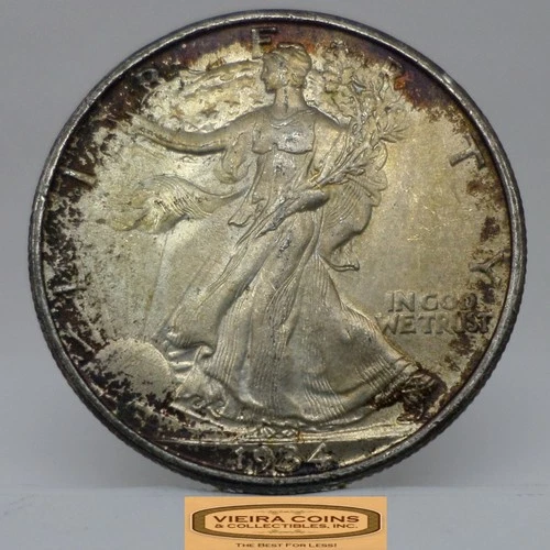 1934 Walking Liberty Half Dollar, 90% Silver - #C58452NQ