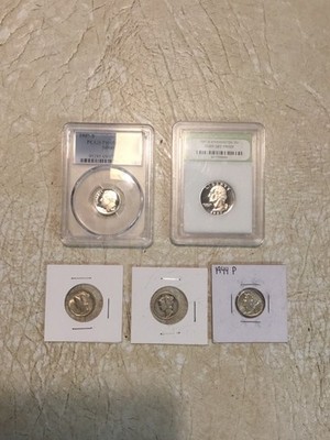1997S 10 C FDR NGC PR69DCAM SILVER 25C 1997S DCAM 3 Mercury Dime 1943 1944 Lot 5