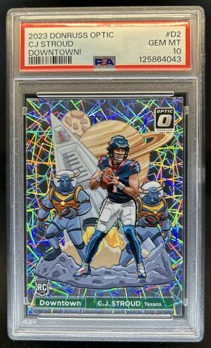 2023 Panini Donruss Optic C.J. Stroud Downtown! SSP RC Rookie #D-2 Texans PSA 10