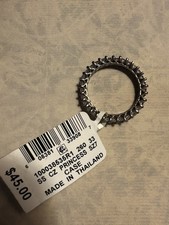 Sterling Silver Round-Cut C Z Eternity Stackable Band Ring Size 7