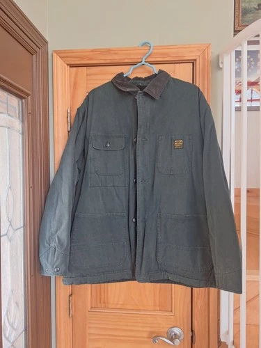 Vintage Polo Sport Workwear Chore Jacket Forest Green Size L Stadium Sportsman video thumbnail