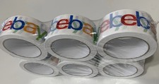 6 rolls EBAY Packaging Tape   Color Logo - New  Sealed