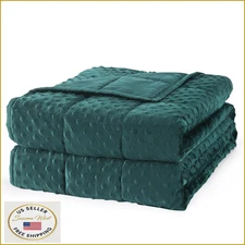 Mr. Sandman Weighted Blanket for Adults, Cooling Minky, 15 lbs, 48x72"