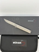 Boker Plus Gemma Damast Gray Damascus Folding Knife New 01BO358DAM