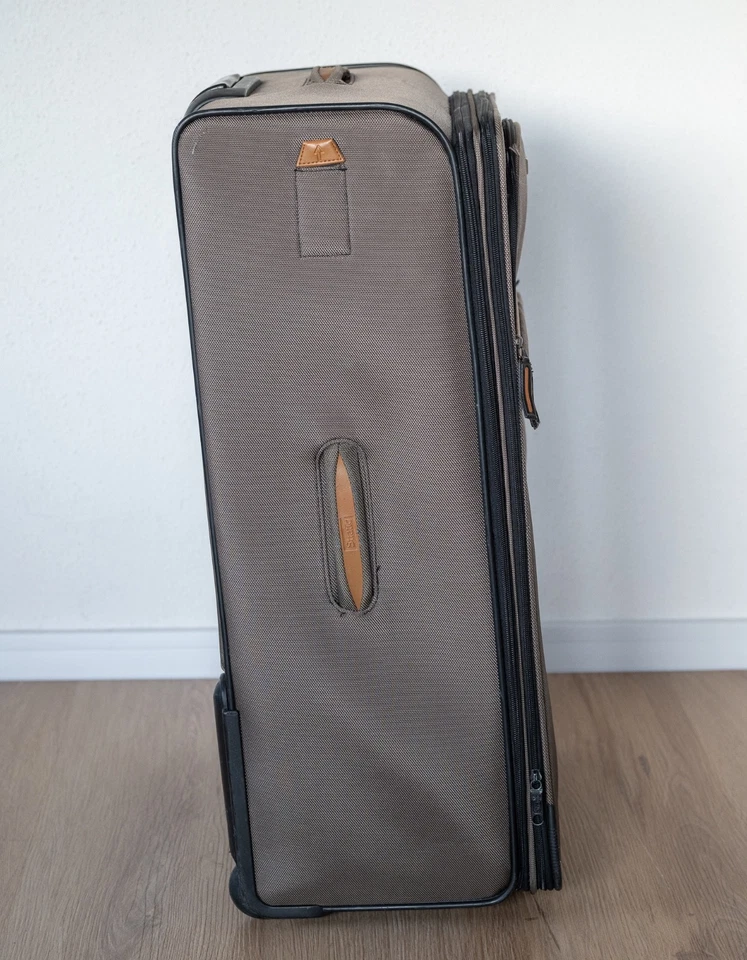 Stratic Koffer Trolley 72 x 47 x 30 Grün/Braun 2 Rollen Erweiterbar - Bild 3 von 4