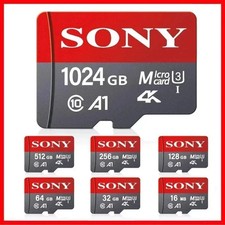 Sony Micro SD Card 128GB 256GB 512GB 1TB U3 A2 Class 10 High Speed Work