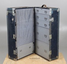 VINTAGE STEAMER TRUNK/TRAVELLING WARDROBE - WHITE STAR LINE INTEREST.