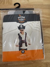 NWT Hyde  EEK Kid Pirate Halloween Costume One Size Shirt Hat Eye Patch