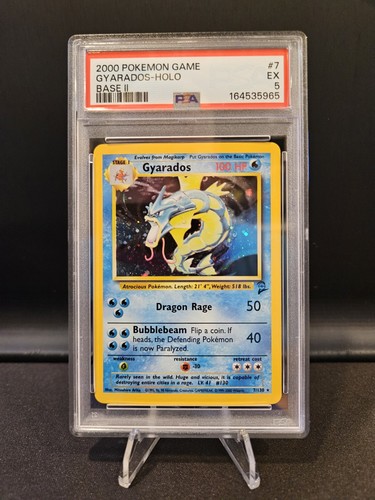 2000 POKEMON BASE SET 2 #7 GYARADOS HOLO PSA 5 EX NEW CERT