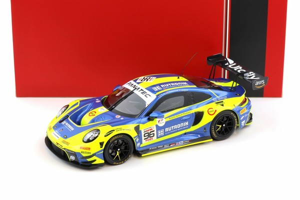 1:18 Ixo Porsche 911 992 GT3 R #96 Rutronik Racing 9Th 24H Spa 2024-image