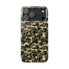 Funda Camuflada iPhone 17, Inspirada en Bape Delgada para Teléfono, Funda Camuflaje para Teléfono