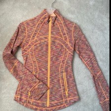 lululemon define jacket Space Dye Orange tang SIZE-8/EUC