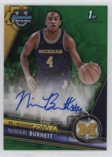 2023-24 Bowman U Chrome Prospect Green Refractor 99/99 Nimari Burnett Auto 0us8