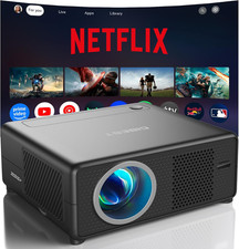 Portable Mini Projector 1080P with WiFi/Bluetooth, Netflix YouTube Compatible