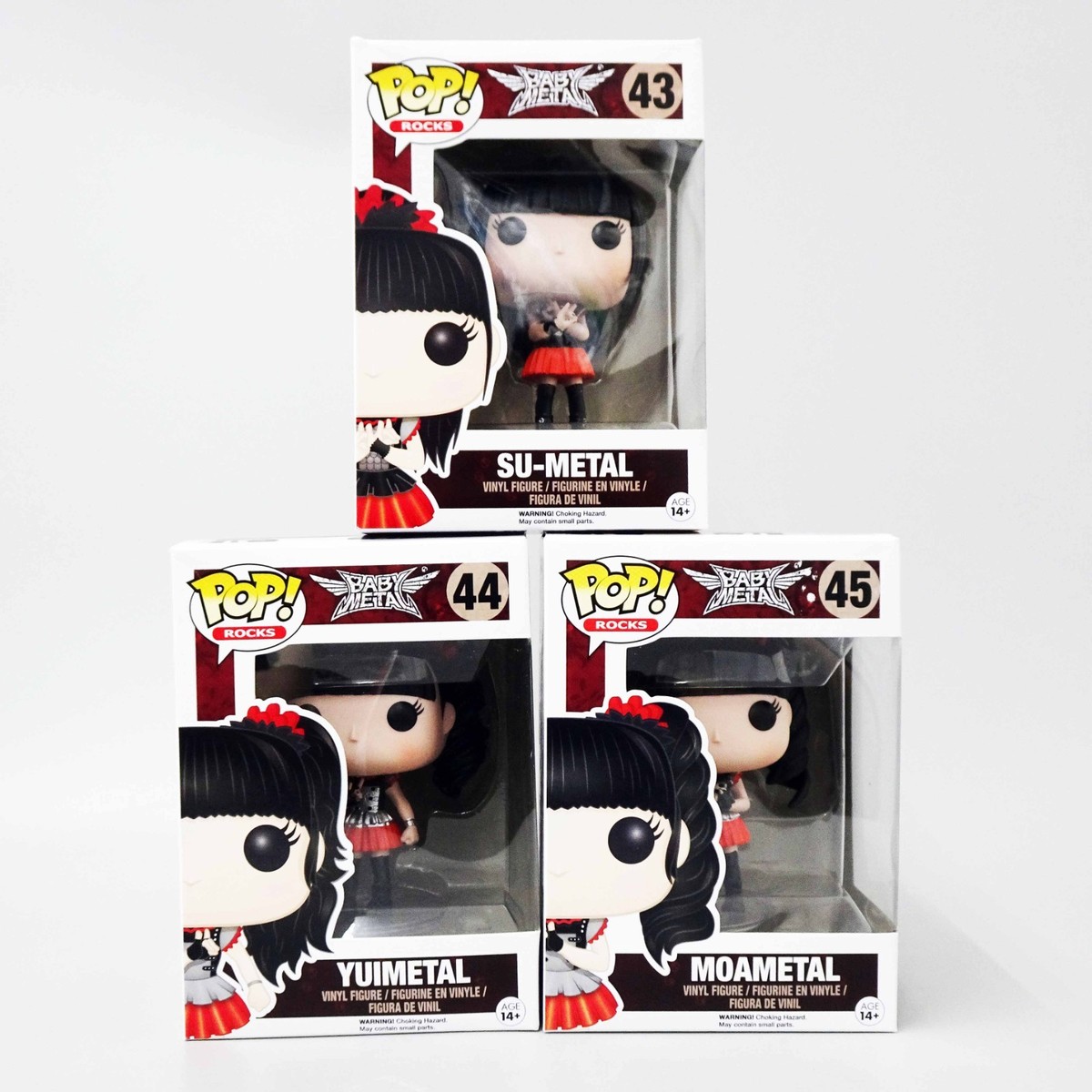 BABYL FUNKO POP! Rocks フィギュア FUNKO POP! ROCKS BABYMETAL SU #43 YUI #44 MOA #45 SET OF 3 Vinyl