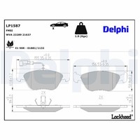 Delphi Bremsbelagsatz, Scheibenbremse LP1587 FüR Alfa Romeo Fiat Lancia