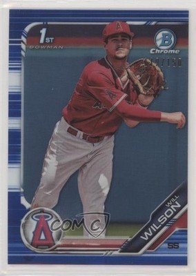2019 Bowman Draft Chrome Blue Refractor 119/150 Will Wilson #BDC-182 s3g