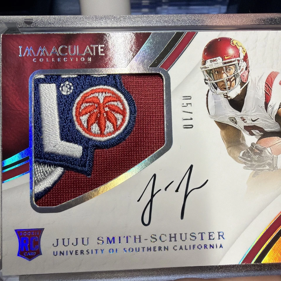Parche de tazón Panini Immaculate Collegiate 2017/10 Juju Smith-Schuster RPA Foto 2 de 3