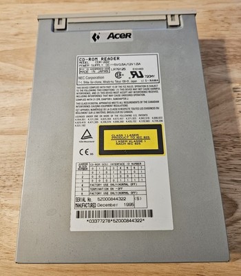 NEC CDR-222 CD-ROM Reader SCSI 50-Pin Internal Drive 1995 Made in Japan