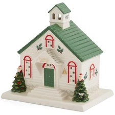Christmas Tree Miniature Village Figural Decoration, LED Lighted Village Set,...