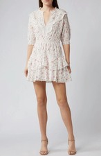 Loveshackfancy Clovis Mini Dress Carmine Roses