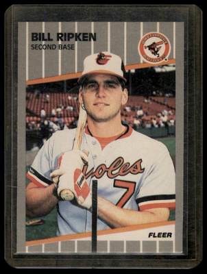 #ad #ad Bill Ripken 1989 Fleer #616c : White scribble on knob Baltimore Orioles Saw Cut $650.00