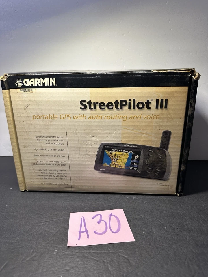 Garmin StreetPilot III GPS W/ Cables Manuals CD & Data Card Bundle - Image 2 of 4