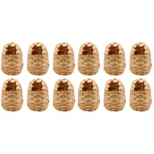 12 Pcs Handmade Bamboo Bird Nest Garden Bird House Creative Nest Swallow Cage...
