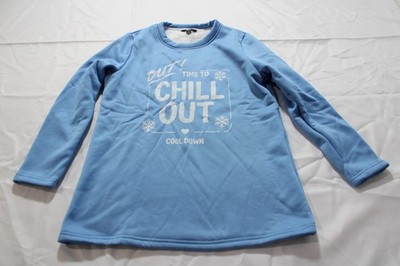 Shallwe Women's Faux Fur Plush Lined Pullover Pajama Sweater LB3 Blue Small