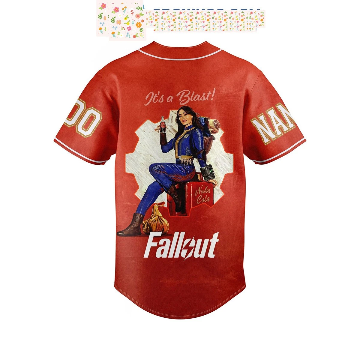 Nuka-Cola Falllout Personalized Baseball Jersey