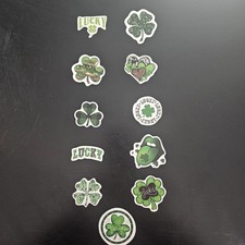 11PCS Irish-Themed Stickers Featuring Luck And Shamrock Free Shipping
