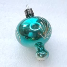 Vintage Christmas Silver Glass Ornament Tree USSR Xmas Antique Decor Parachute