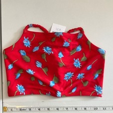 J Crew Crewcuts Red and Blue Floral Swimwear Size 7