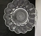 VTG  Indiana Glass Crystal Hobnail Deviled Egg Dish Serving Plate Tray - 15