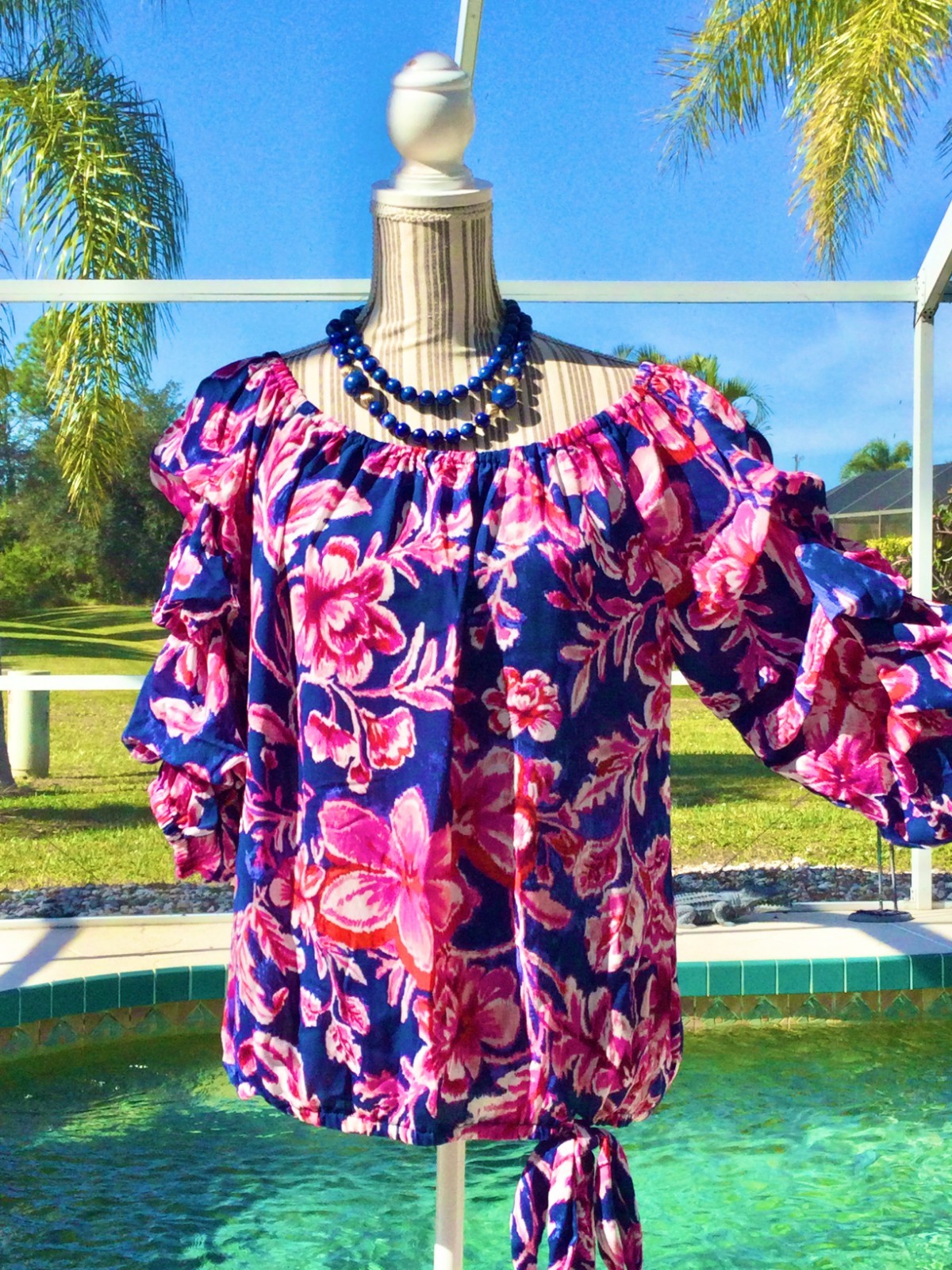 RUBY Rd Pink,Wine,Coral DRAMATIC Batik/Paisley Do… - image 10